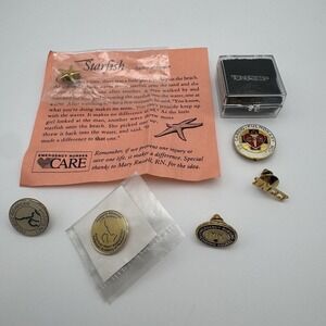 Lot of 7 Medical Services Pediatric Life Support Nursing CPR Hat Tie Lapel Pins